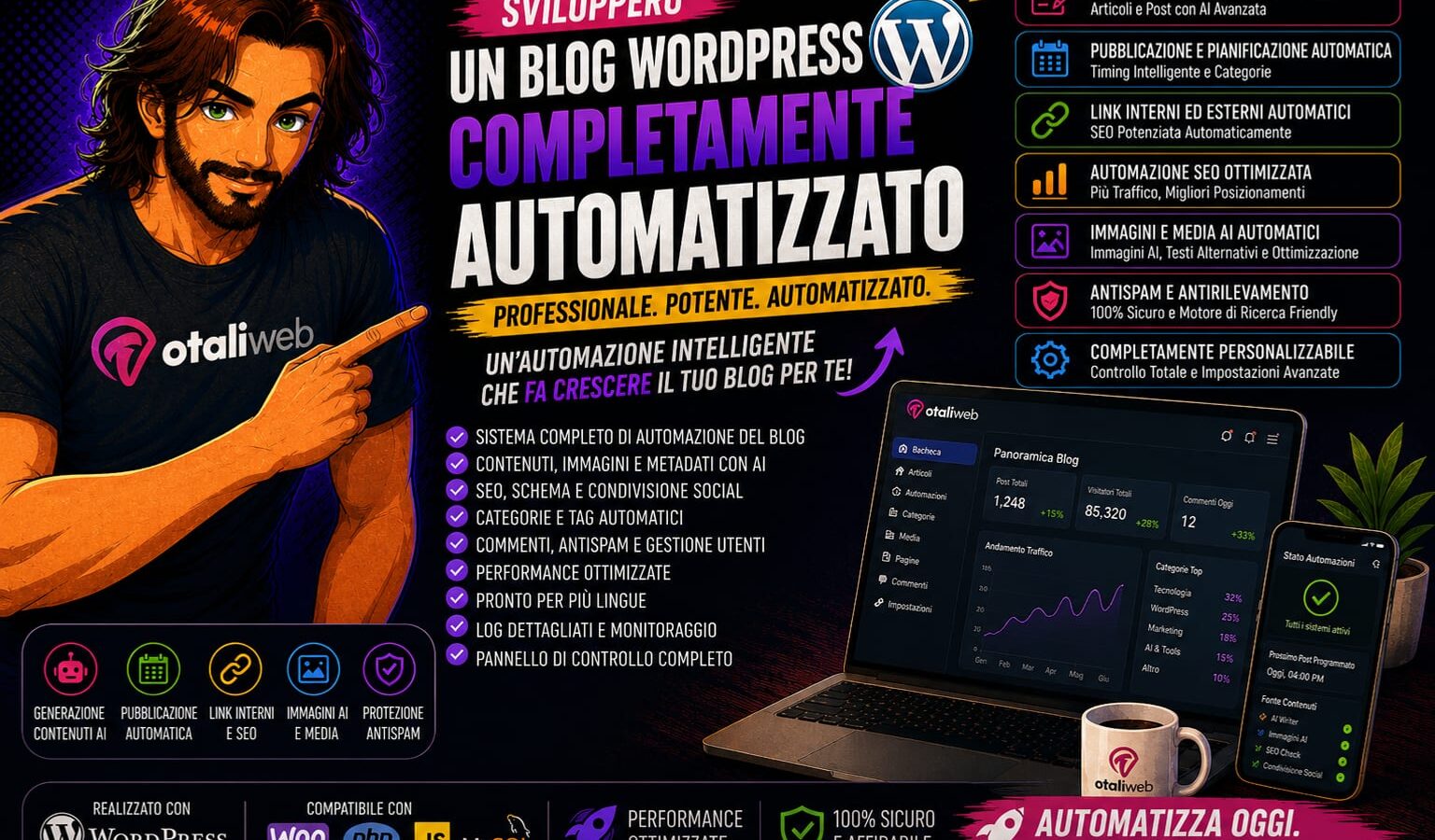 Automazione completa blog WordPress