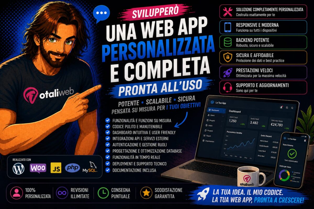 Sviluppo web app da zero
