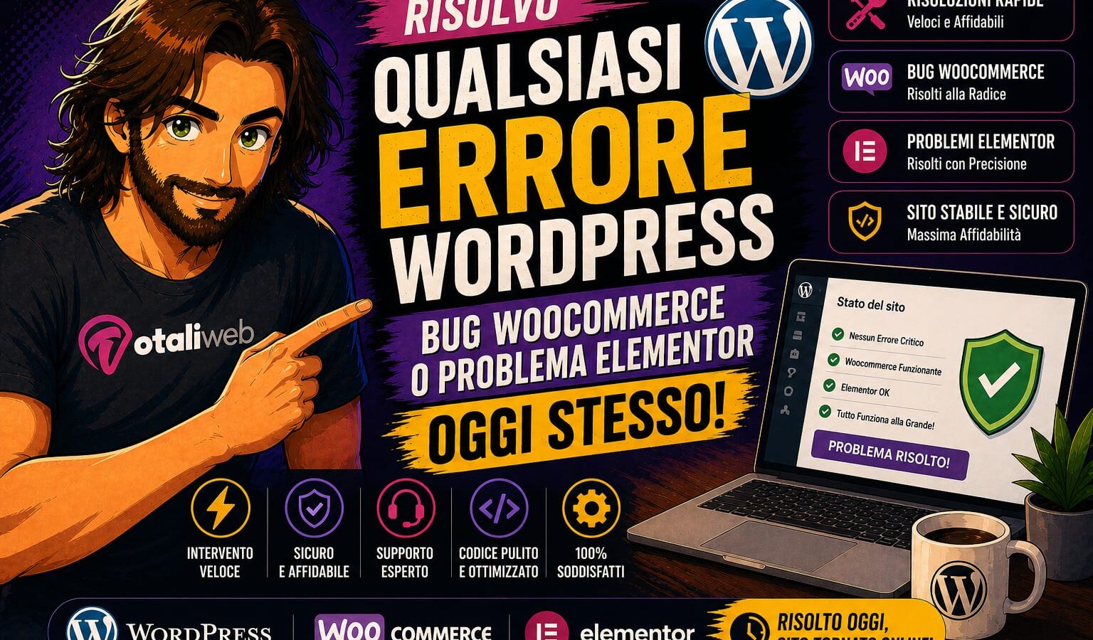 Assistenza e risoluzione problemi WordPress