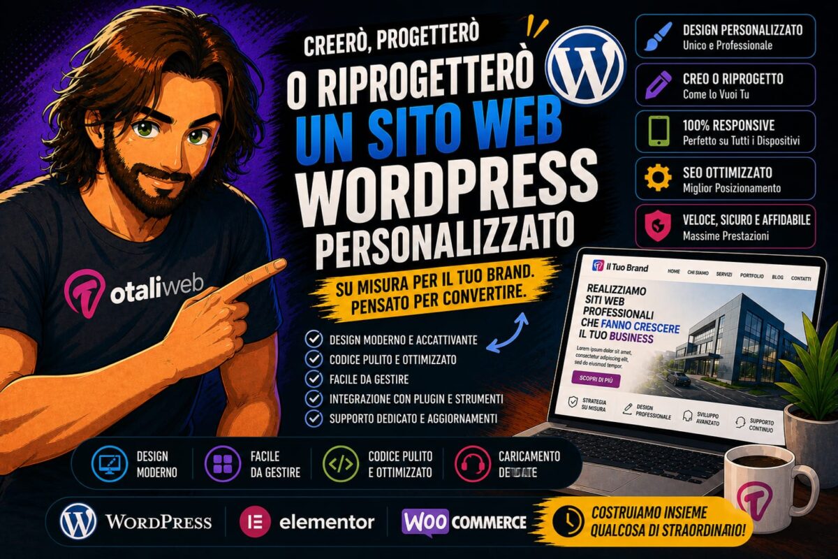 Sviluppo nuovo sito / riprogettazione WordPress