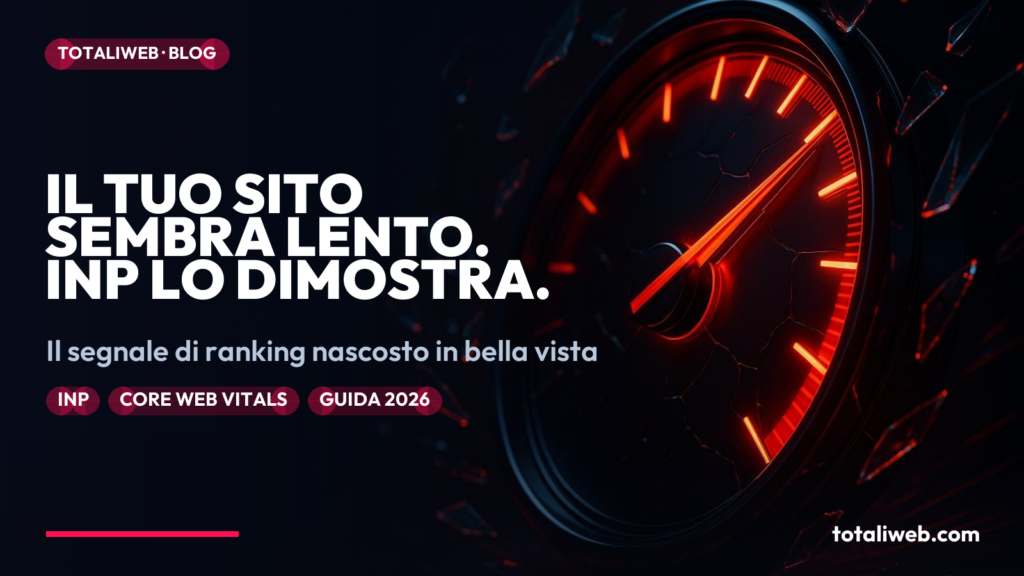 INP nel 2026: Il Core Web Vital che Sta Silenziosamente Penalizzando il Tuo Sito